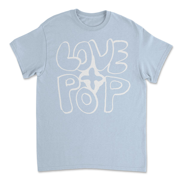 Love + Pop Tee (Baby Blue)